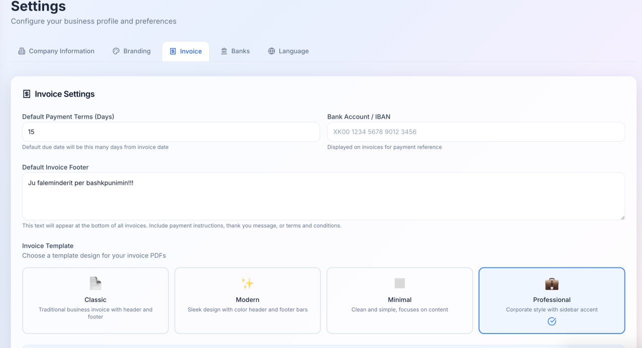 Invoice Template Examples